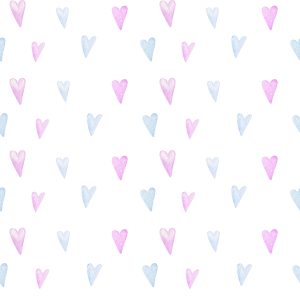 Papier Peint Pour La Chambre Des Filles Petits Coeurs Pastel – Image 1