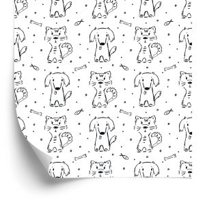 Papier Peint Animaux Noirs Et Blancs – Image 2