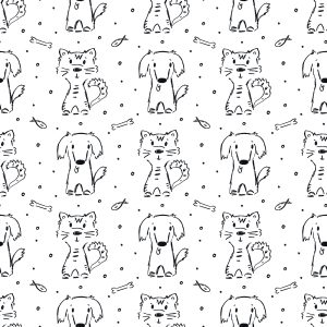 Papier Peint Animaux Noirs Et Blancs – Image 1