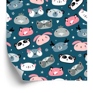 Papier Peint Animaux De La Forêt Pastel – Image 2