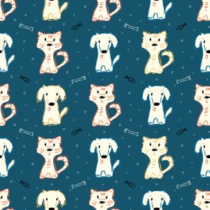 Papier Peint Chiens Et Chats Colorés – Image 1
