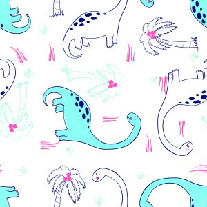 Papier Peint Dinosaures Et Palmiers – Image 1