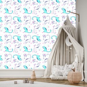 Papier Peint Dinosaures Et Palmiers – Image 3