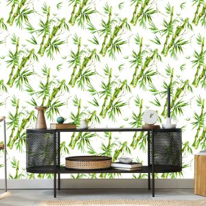 Papier Peint Branches De Bambou Avec Feuilles – Image 5