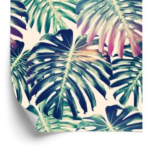 Papier Peint Feuilles De Monstera Rétro – Image 2