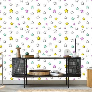 Papier Peint Pour Les Enfants - Étoiles Colorées – Image 5