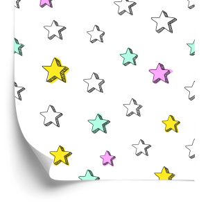 Papier Peint Pour Les Enfants - Étoiles Colorées – Image 2