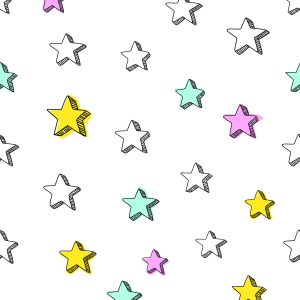 Papier Peint Pour Les Enfants - Étoiles Colorées – Image 1