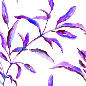 Papier Peint Feuilles D'aquarelle Pourpre – Image 1