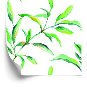 Papier Peint Feuilles D'aquarelle De Printemps – Image 2