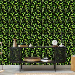 Papier Peint Feuilles De Forêt Avec Des Plantes – Image 5