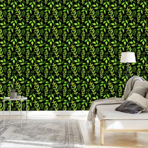 Papier Peint Feuilles De Forêt Avec Des Plantes – Image 3