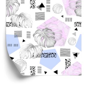 Papier Peint Feuilles Géométriques Modernes – Image 2