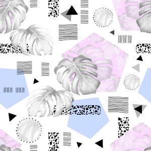 Papier Peint Feuilles Géométriques Modernes – Image 1