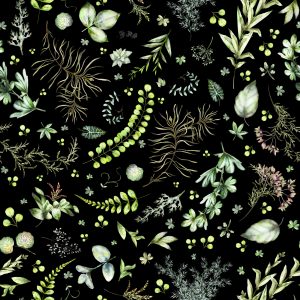 Papier Peint Feuilles De Forêt Aux Herbes – Image 1