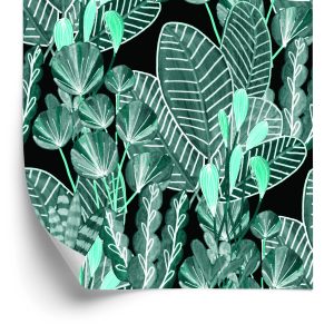 Papier Peint Feuilles De Forêt Dessinées – Image 2