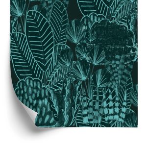 Papier Peint Feuilles Dessinées Vintage – Image 2