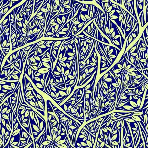 Papier Peint Feuilles Ornementales Avec Des Branches – Image 1