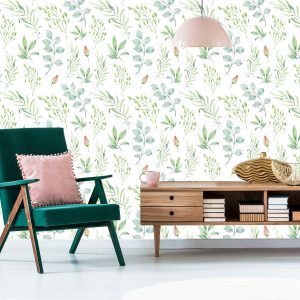 Papier Peint Plantes Printanières Peintes – Image 6