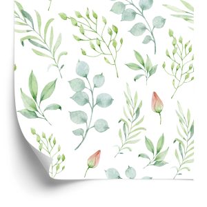 Papier Peint Plantes Printanières Peintes – Image 2