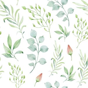 Papier Peint Plantes Printanières Peintes – Image 1