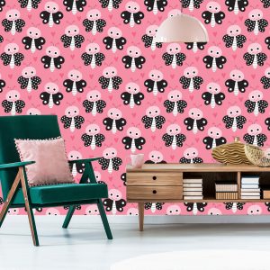 Papier Peint Pour Les Enfants - Papillons Et Coeurs – Image 6