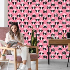 Papier Peint Pour Les Enfants - Papillons Et Coeurs – Image 7