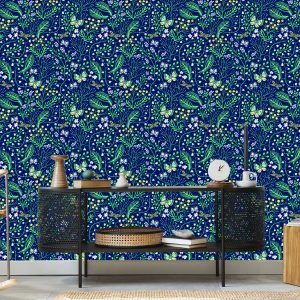 Papier Peint Plantes De Champs De Printemps Avec Des Feuilles – Image 5