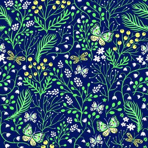 Papier Peint Plantes De Champs De Printemps Avec Des Feuilles – Image 1