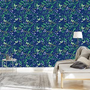 Papier Peint Plantes De Champs De Printemps Avec Des Feuilles – Image 3
