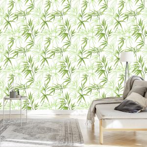 Papier Peint Dessins De Feuilles De Bambou – Image 3