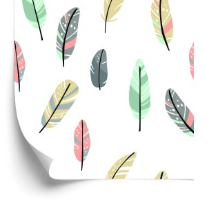 Papier Peint Plumes Indiennes Colorées – Image 2