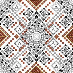 Papier Peint Motifs Aztèques Traditionnels – Image 1