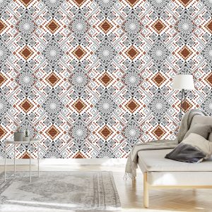 Papier Peint Motifs Aztèques Traditionnels – Image 3