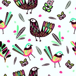 Papier Peint Oiseaux De Style Bohème – Image 1