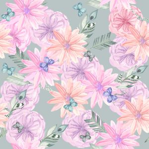 Papier Peint Fleurs De Style Bohème – Image 1