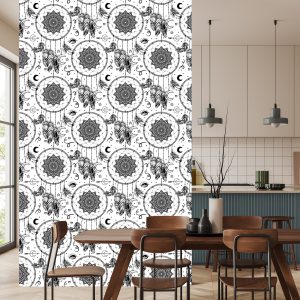 Papier Peint Attrape-Rêves Noir Et Blanc – Image 4