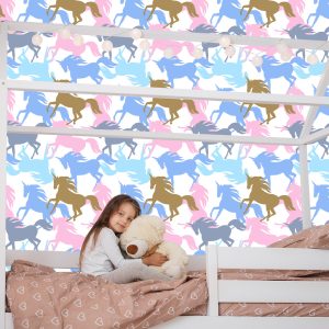 Papier Peint Pour Les Enfants - Licornes Colorées – Image 7