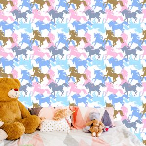 Papier Peint Pour Les Enfants - Licornes Colorées – Image 6