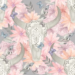 Papier Peint Crânes De Style Boho – Image 1