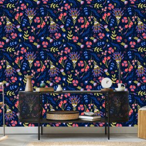 Papier Peint Fleurs Sauvages Dans Un Style Bohème – Image 5
