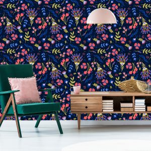 Papier Peint Fleurs Sauvages Dans Un Style Bohème – Image 6