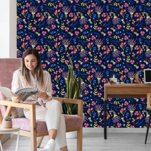 Papier Peint Fleurs Sauvages Dans Un Style Bohème – Image 7
