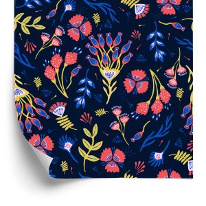Papier Peint Fleurs Sauvages Dans Un Style Bohème – Image 2