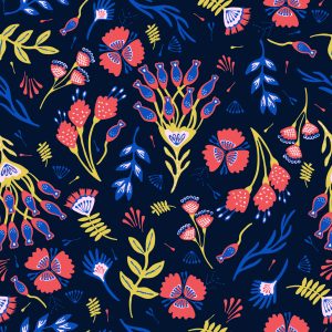 Papier Peint Fleurs Sauvages Dans Un Style Bohème – Image 1