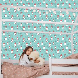 Papier Peint Pour Les Enfants - Maisons Aux Toits Rouges – Image 7