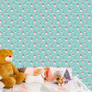 Papier Peint Pour Les Enfants - Maisons Aux Toits Rouges – Image 6