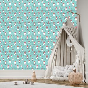 Papier Peint Pour Les Enfants - Maisons Aux Toits Rouges – Image 3