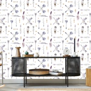 Papier Peint Flèches Indiennes Avec Plumes – Image 5