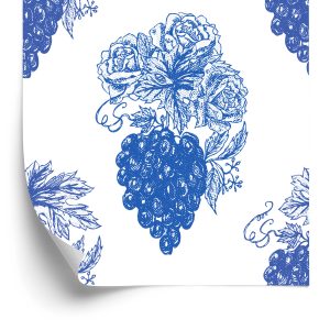 Papier Peint Roses Aux Raisins Vintage – Image 2